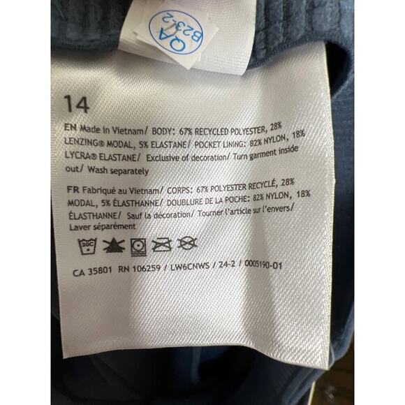 Lululemon Ribbed Softstreme Zip Leg High Rise Crop 25" in Gray/Blue Size 14 NWT - Picture 8 of 8